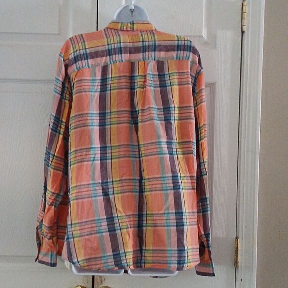 Old Navy Plaid A Carreaux long sleeve button down shirt Sz XXL NWOT - Picture 4 of 5
